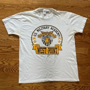 Vintage Army West Point T Shirt Medium White United States Military Academy